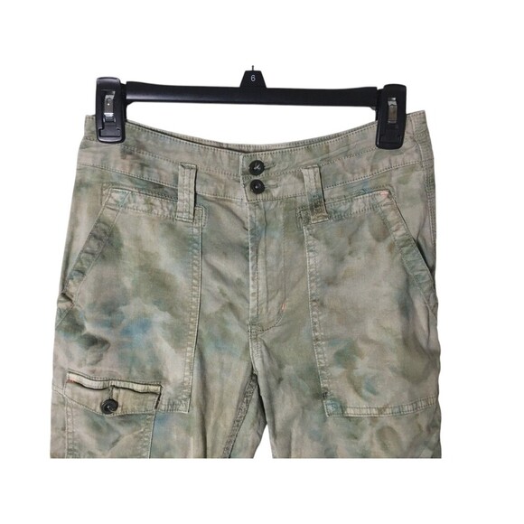 Anthropologie Pants Women's Size 25 Green Watercolor Splotch The Wanderer - Picture 3 of 11